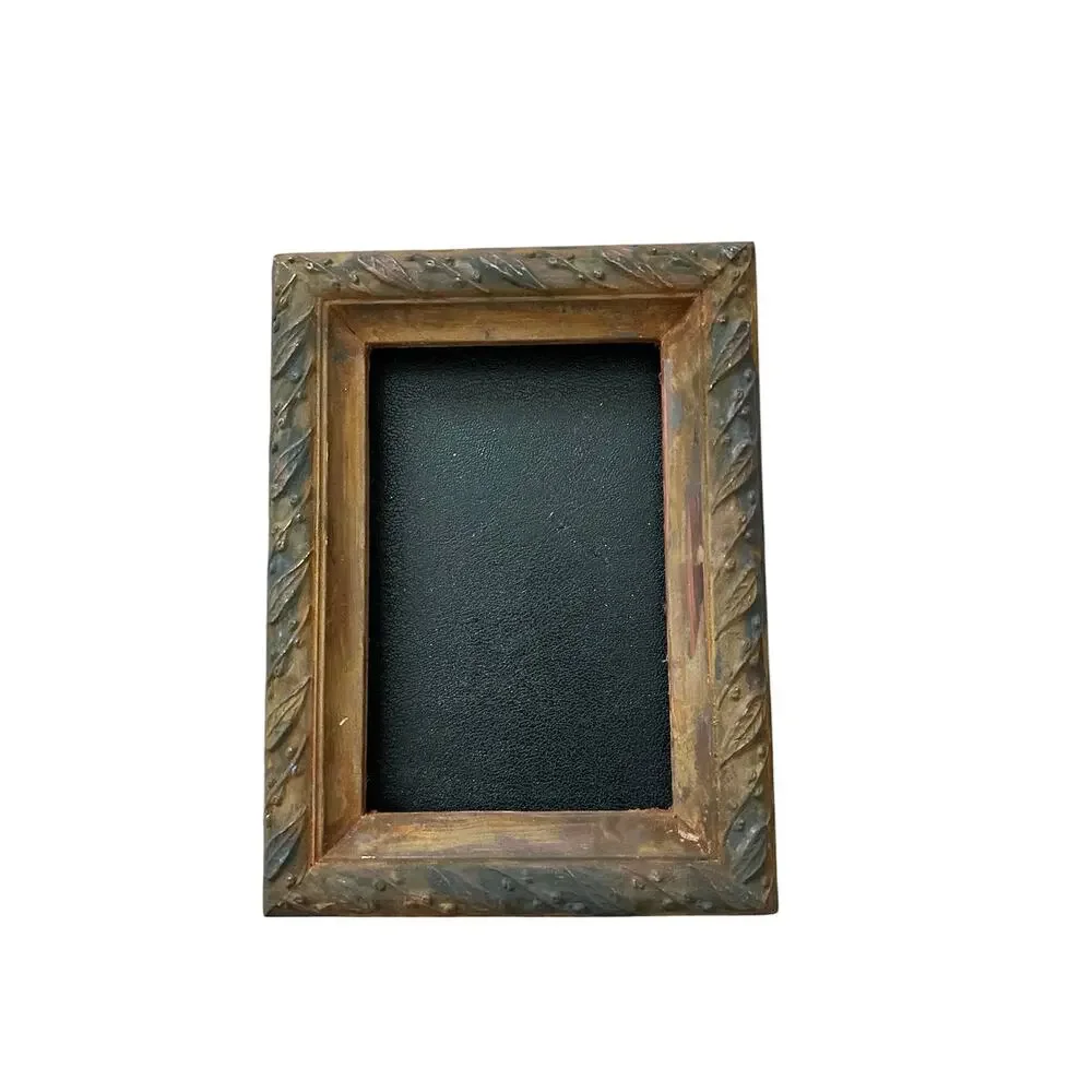 Rustic reclaimed wood frame antique wall decor home art photo renaissance 4x6